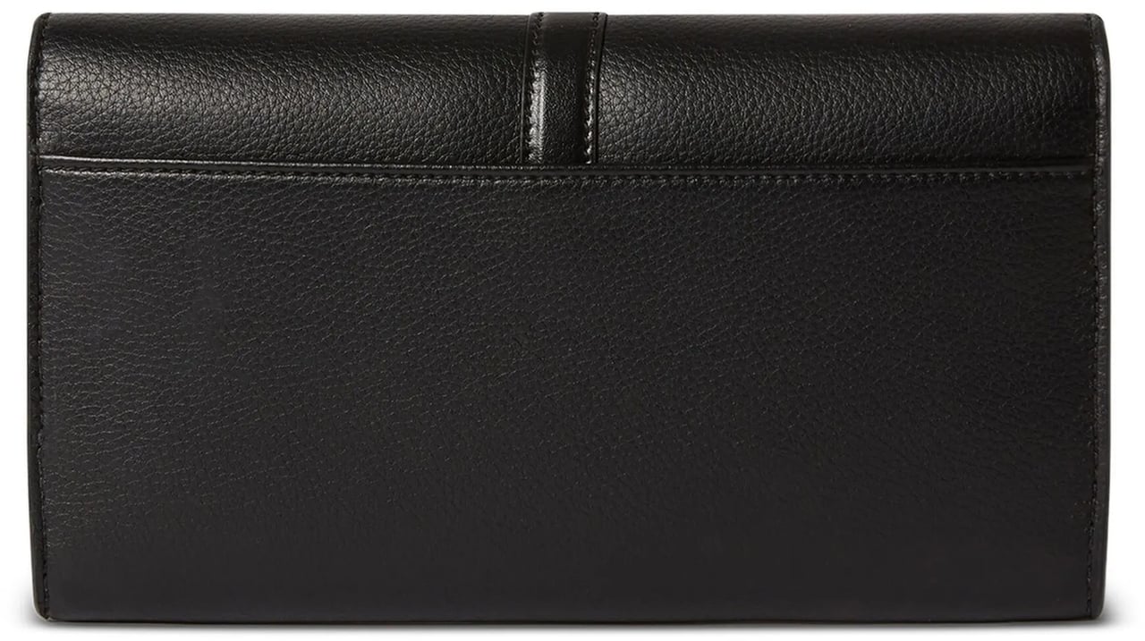 Stella McCartney STELLA McCARTNEY Stella Ryder Wallet With Strap Embossed Grainy Eco Alter Mat - Murraya + Vegea Zwart