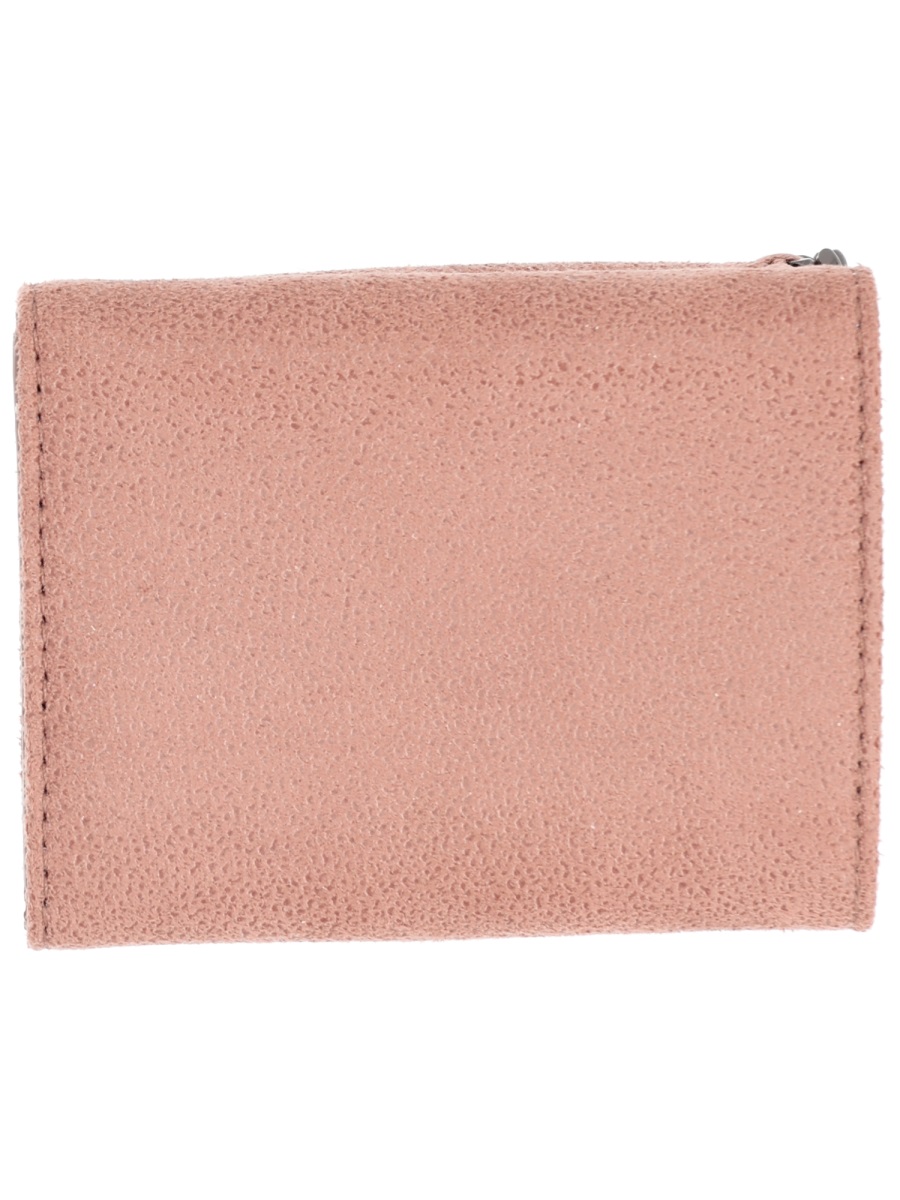 Stella McCartney Neutrals Falabella Chain Trim Polyester Wallet Roze