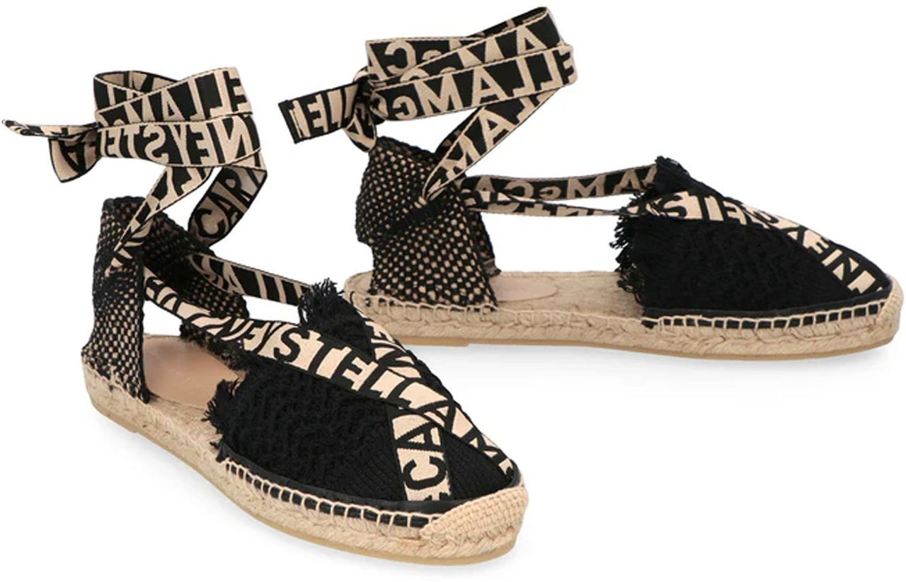 Stella McCartney Stella McCartney Gaia Canvas Espadrilles Zwart