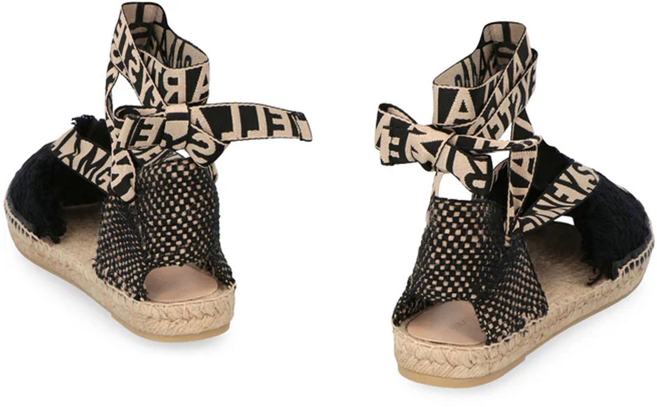 Stella McCartney Stella McCartney Gaia Canvas Espadrilles Zwart