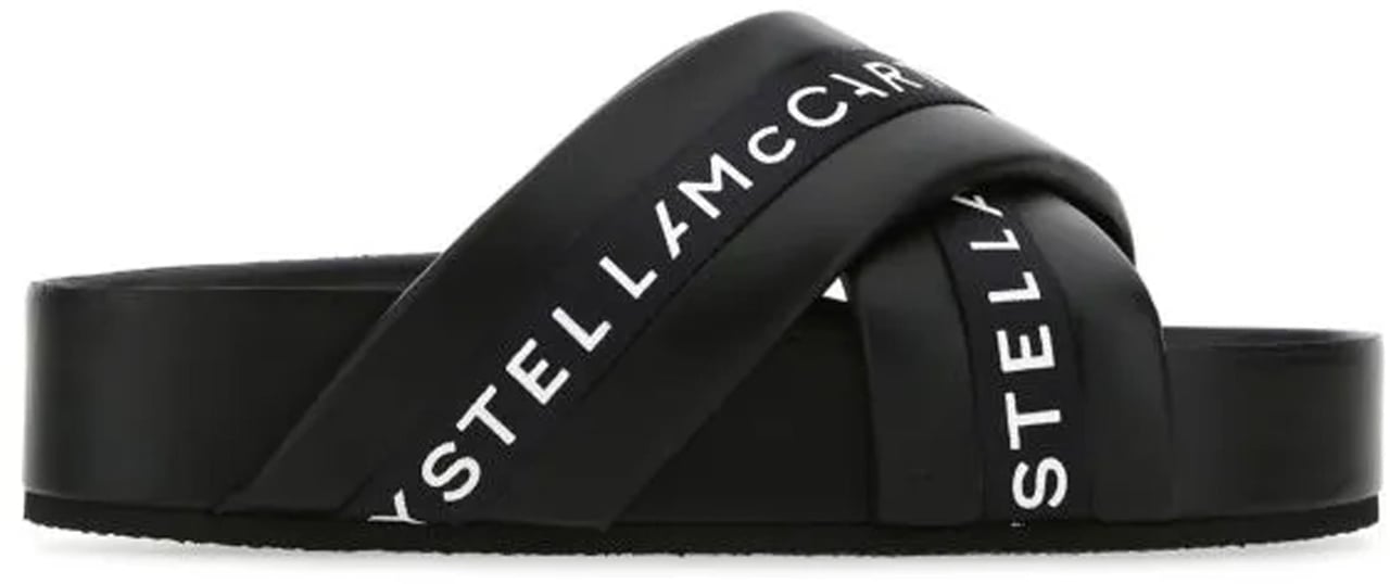 Stella McCartney Stella Mccartney Logo Slippers Zwart
