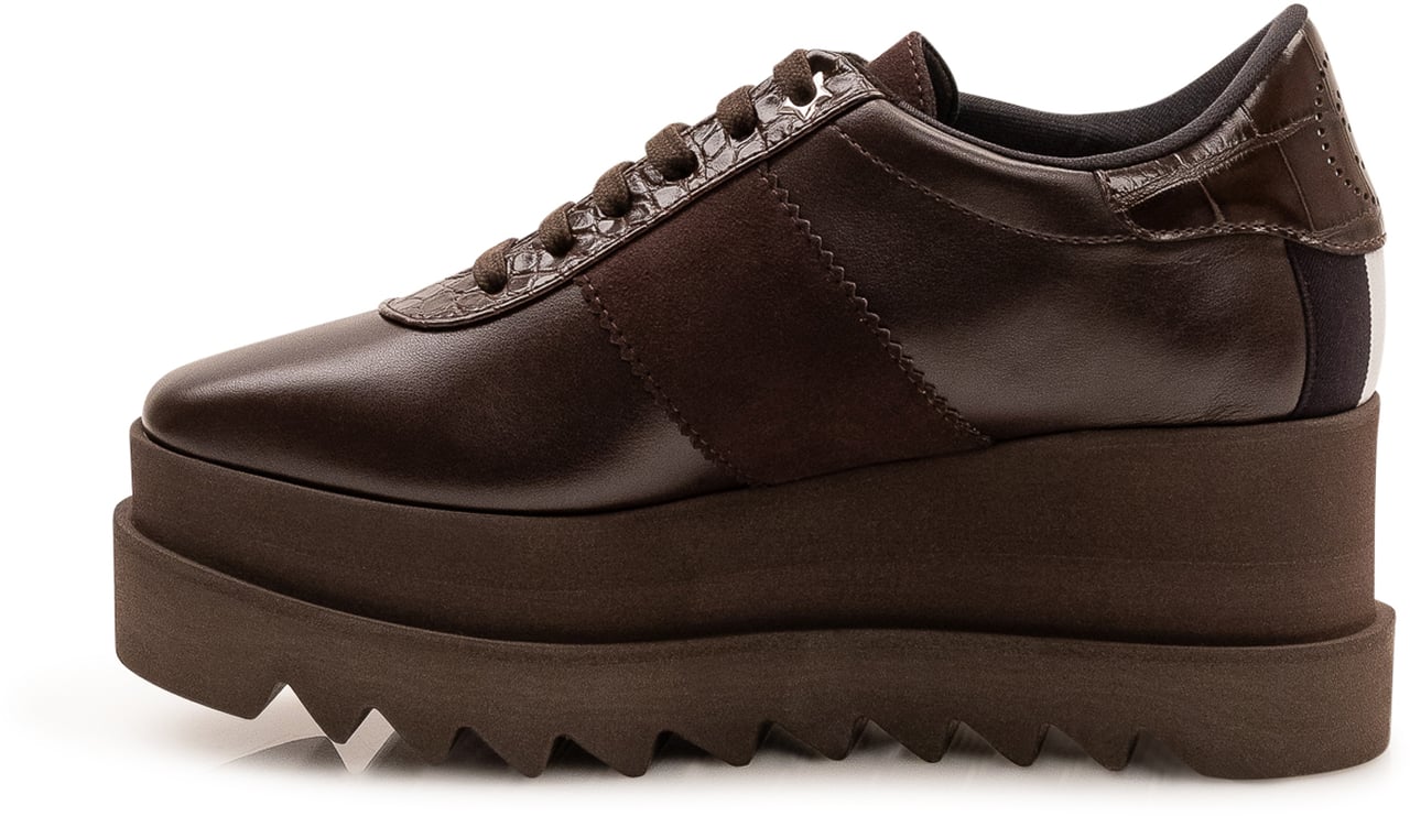 Stella McCartney Sneaker Sneakelyse con Suola Platform Bruin