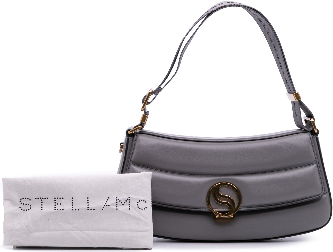 Stella McCartney Alter Mat S Wave Padded Shoulder Bag Grijs