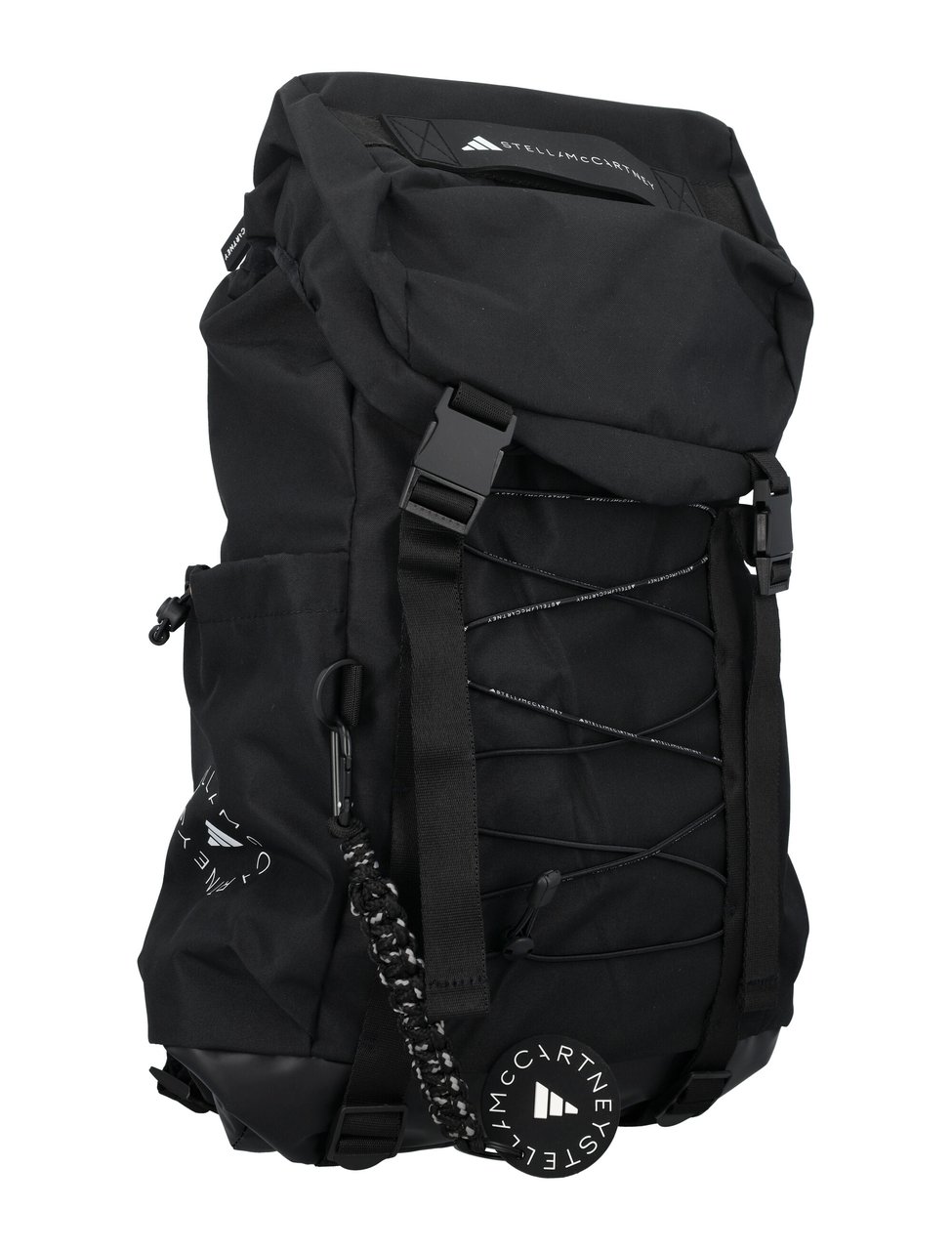 Stella McCartney Vegan Functional Black Nylon Backpack Zwart