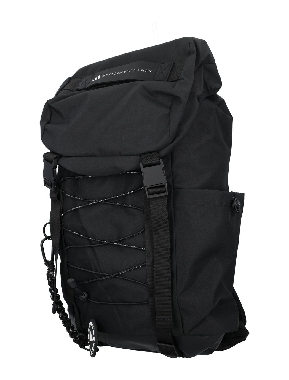 Stella McCartney Vegan Functional Black Nylon Backpack Zwart