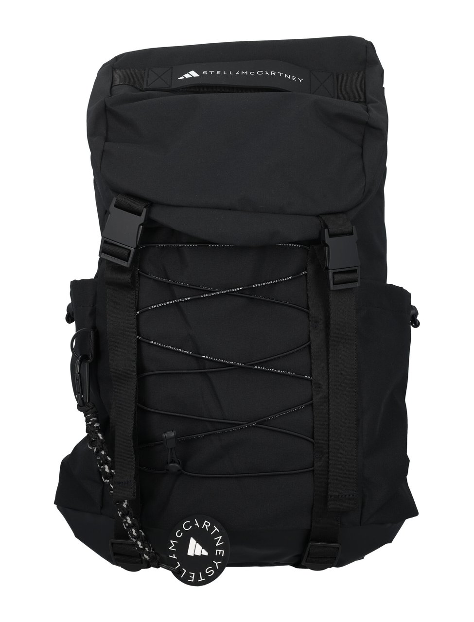 Stella McCartney Vegan Functional Black Nylon Backpack Zwart
