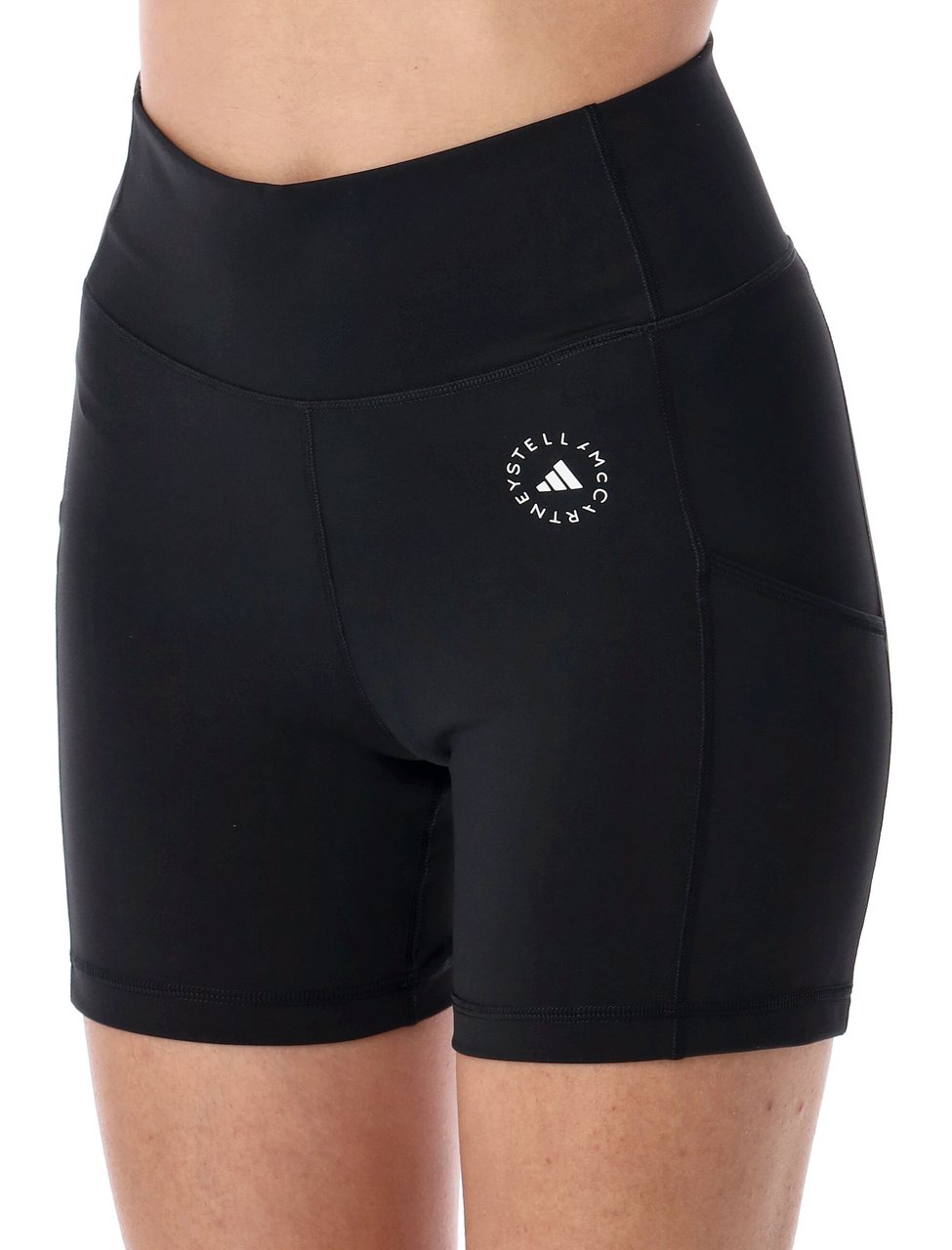 Stella McCartney Aeroready Performance Technical Mini Dress Zwart