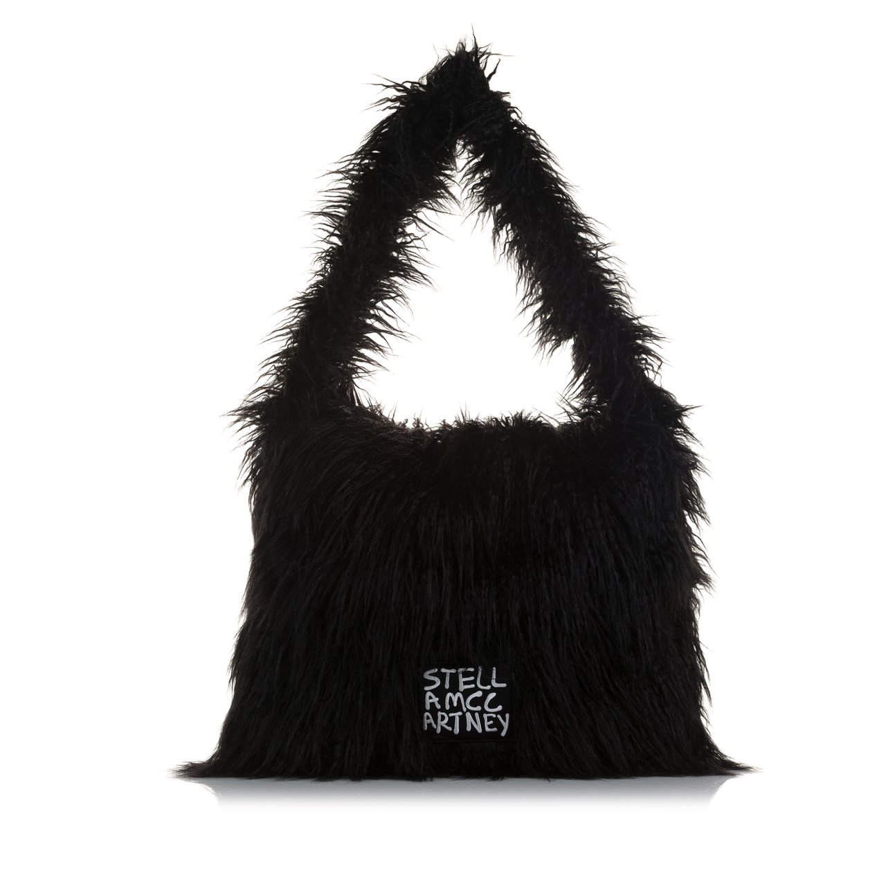 Stella McCartney x Ed Curtis Faux Fur Shoulder Bag Zwart