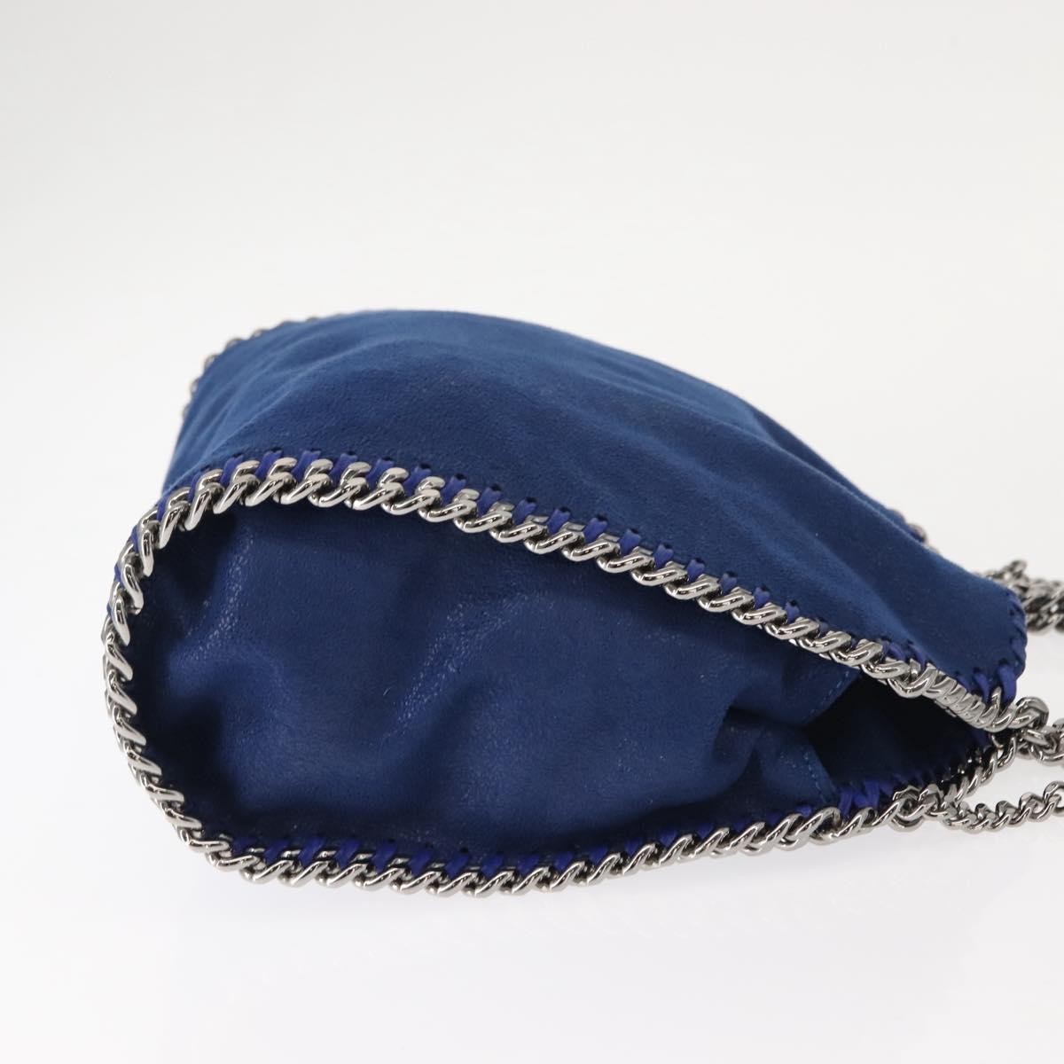 Stella McCartney Stella McCartney Falabella Fold Over Crossbody Bag Shaggy Deer Mini Blauw