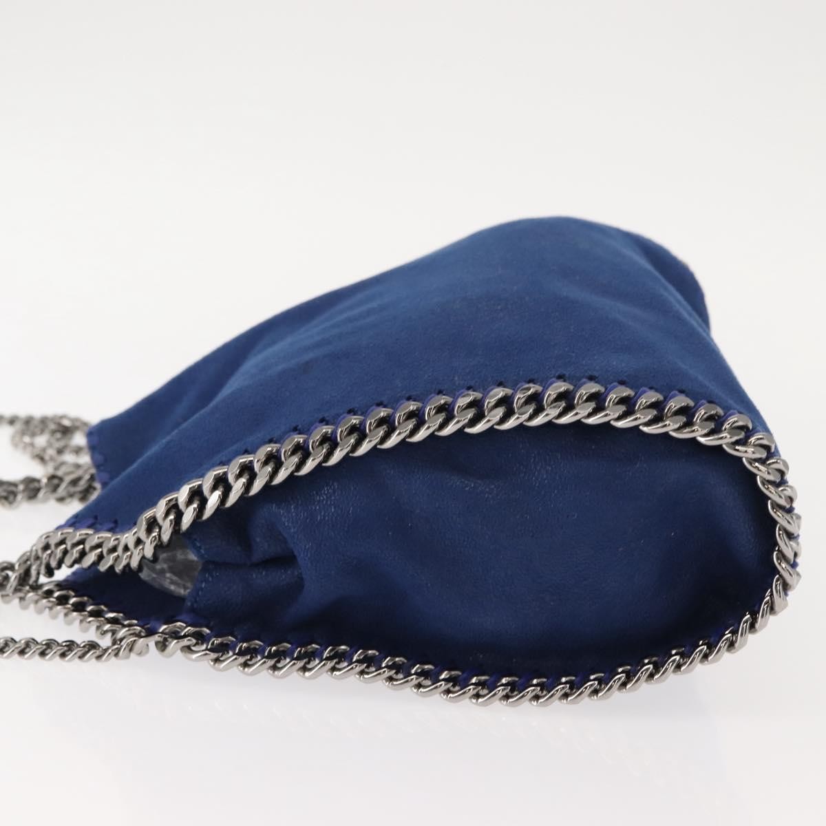 Stella McCartney Stella McCartney Falabella Fold Over Crossbody Bag Shaggy Deer Mini Blauw