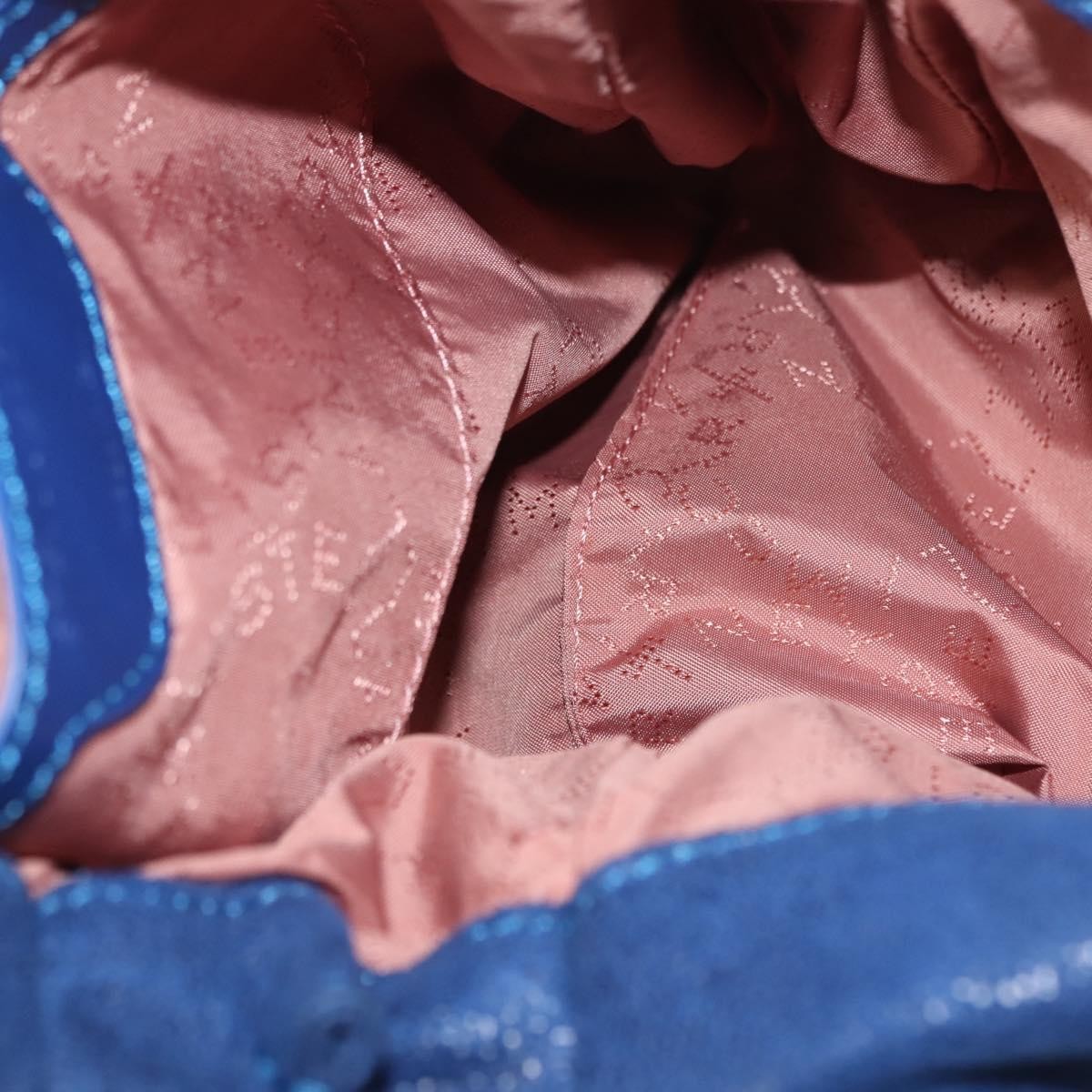 Stella McCartney Stella McCartney Falabella Fold Over Crossbody Bag Shaggy Deer Mini Blauw