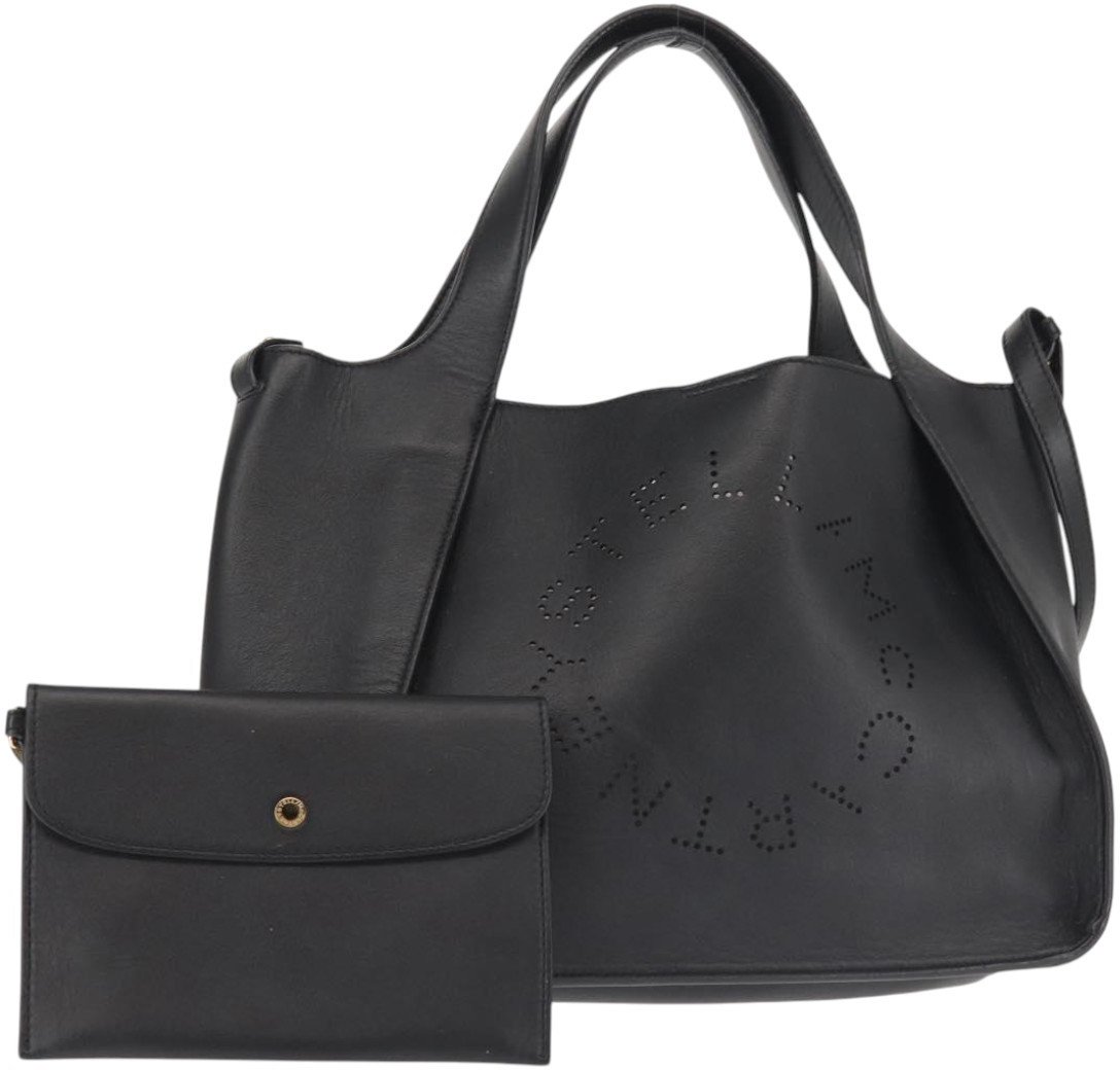 Stella McCartney Stella McCartney Cabas tote bag leather moyen Zwart