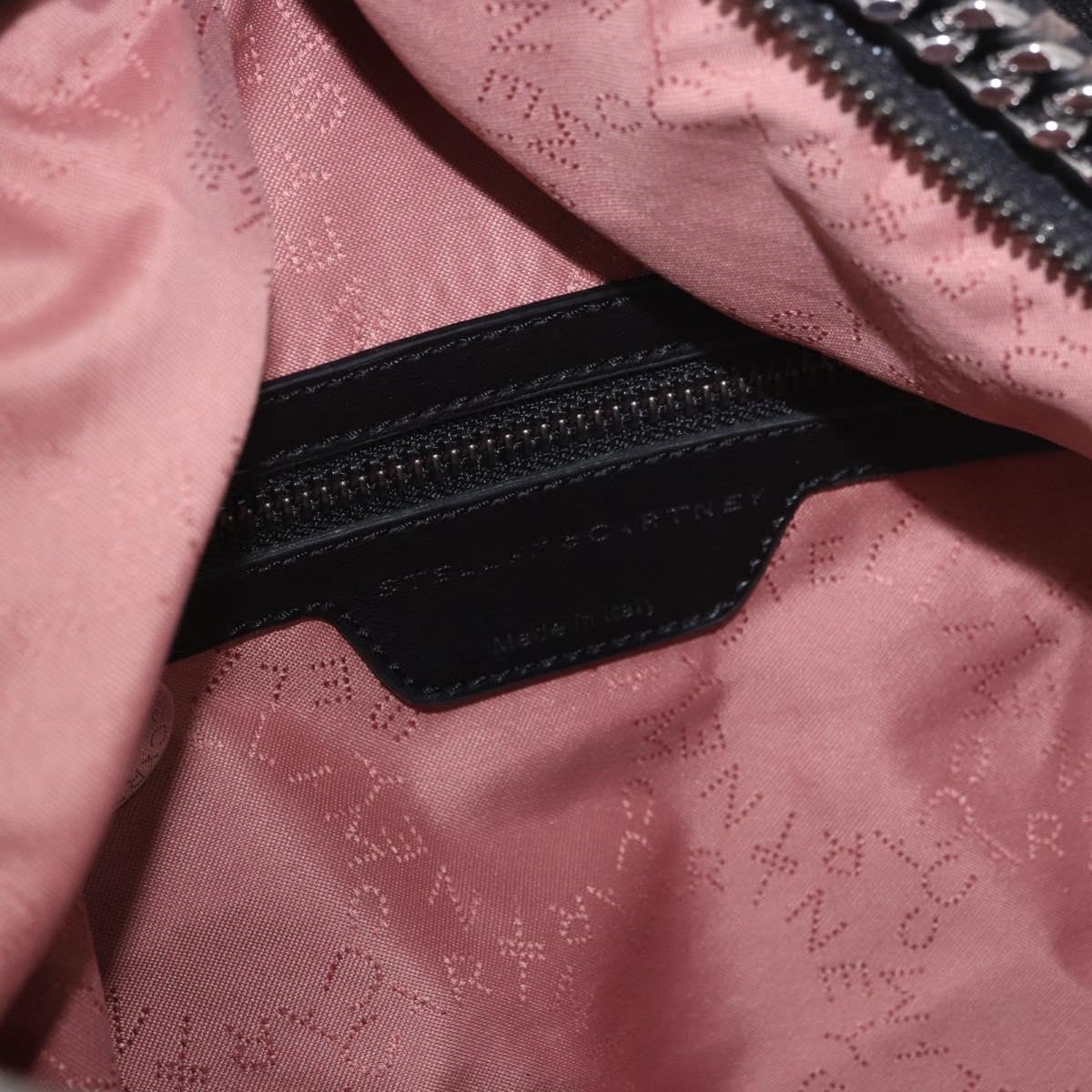 Stella McCartney Falabella Front Zip Shaggy Deer Mini Zwart