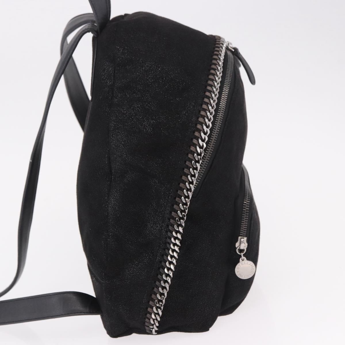 Stella McCartney Falabella Front Zip Shaggy Deer Mini Zwart