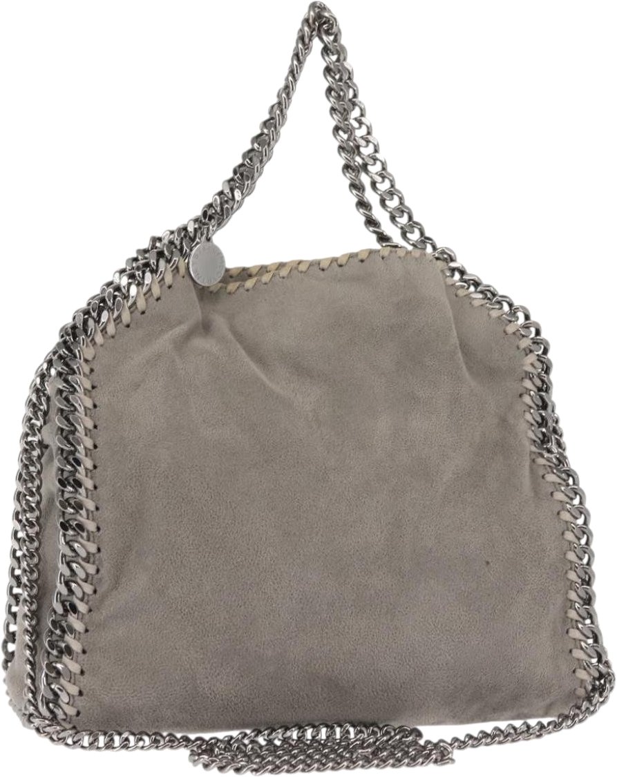 Stella McCartney Falabella Fold Over Faux Suede Grijs