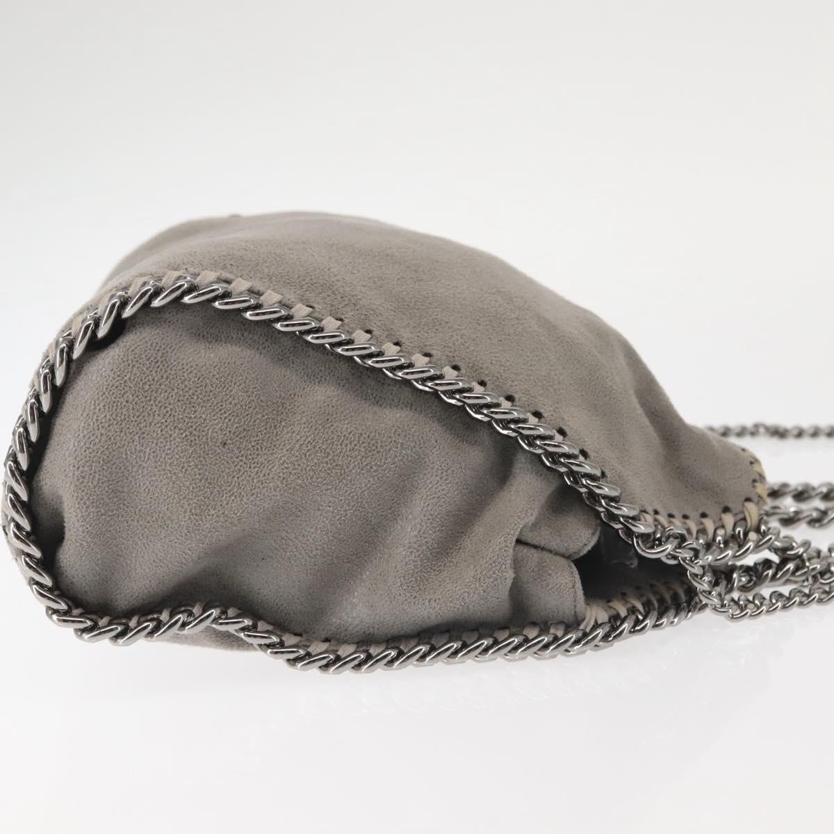Stella McCartney Falabella Fold Over Faux Suede Grijs