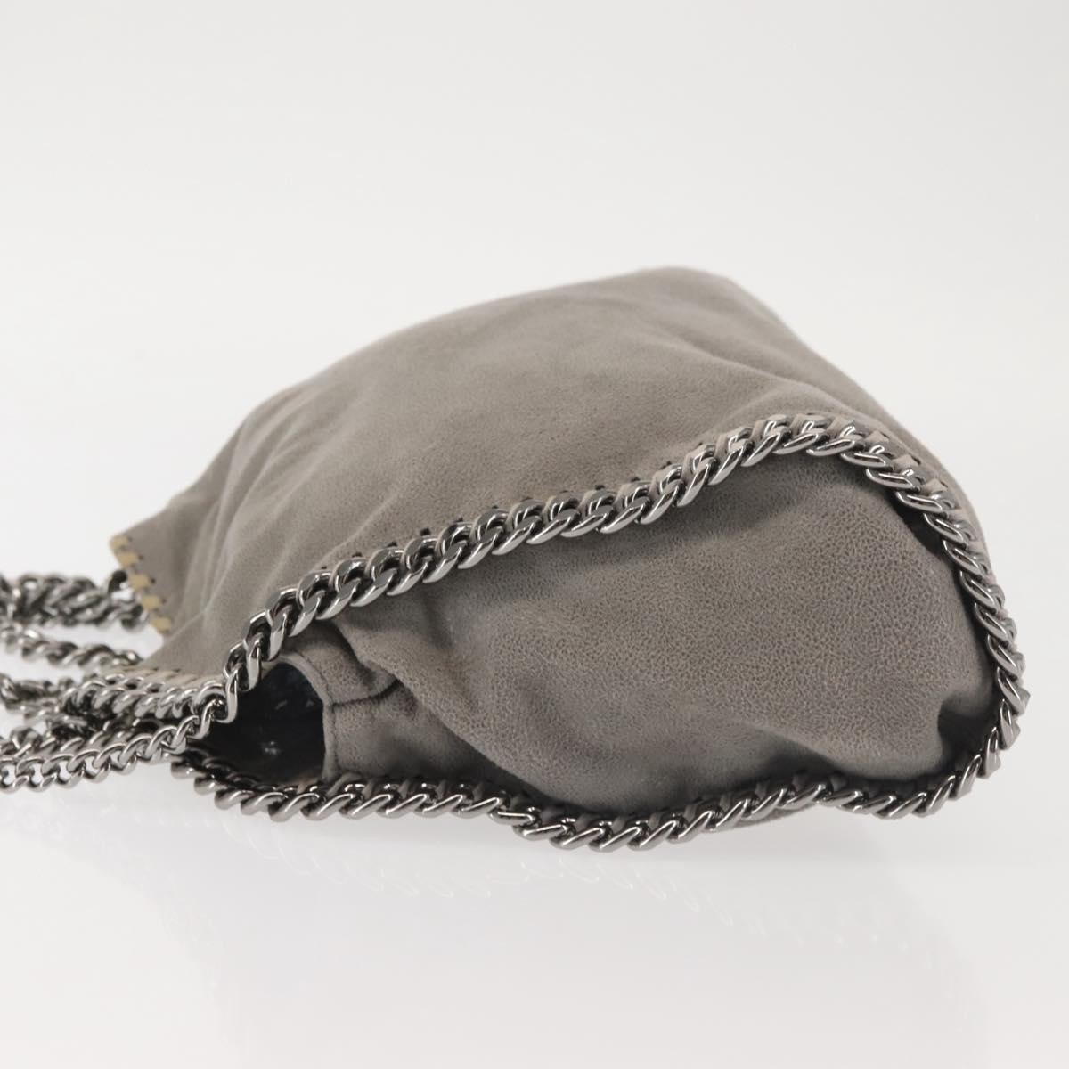 Stella McCartney Falabella Fold Over Faux Suede Grijs