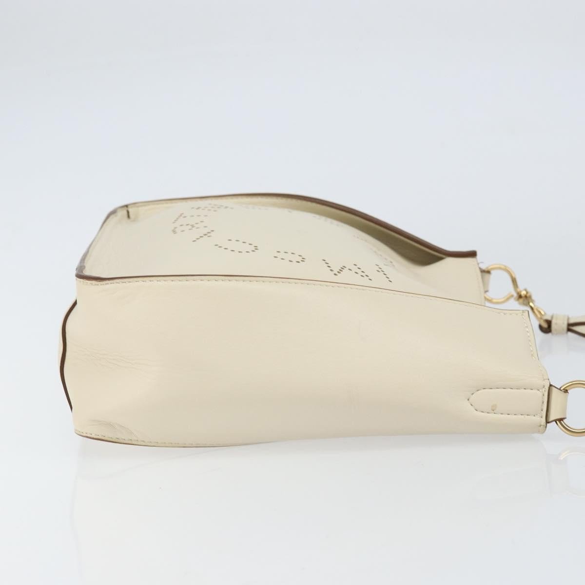 Stella McCartney Stella McCartney Logo Crossbody Bag Perforated Faux Leather Small Beige