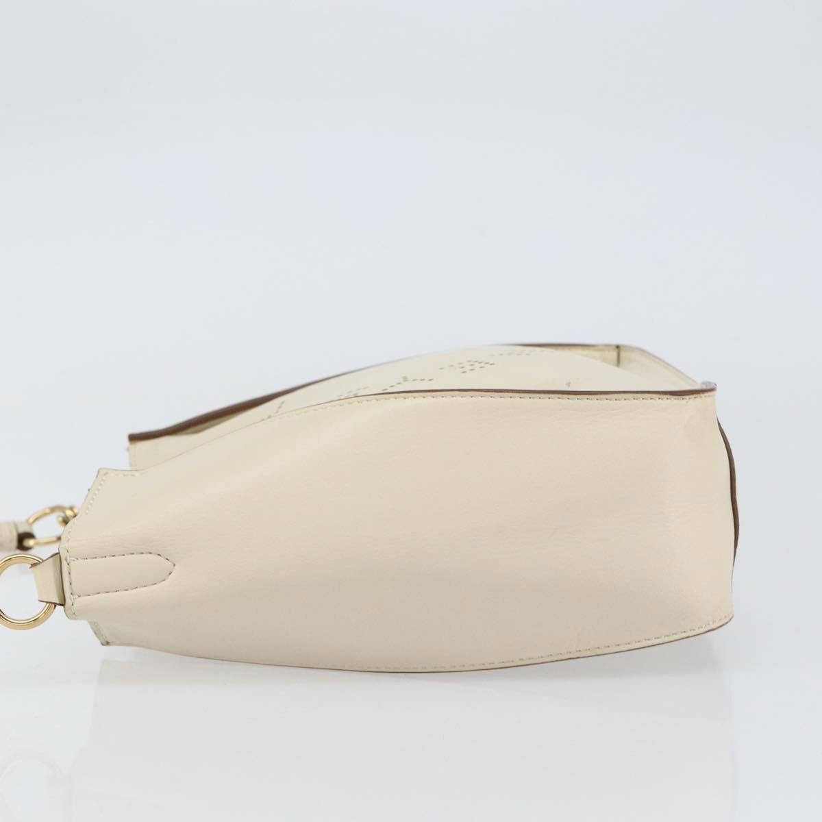 Stella McCartney Stella McCartney Logo Crossbody Bag Perforated Faux Leather Small Beige