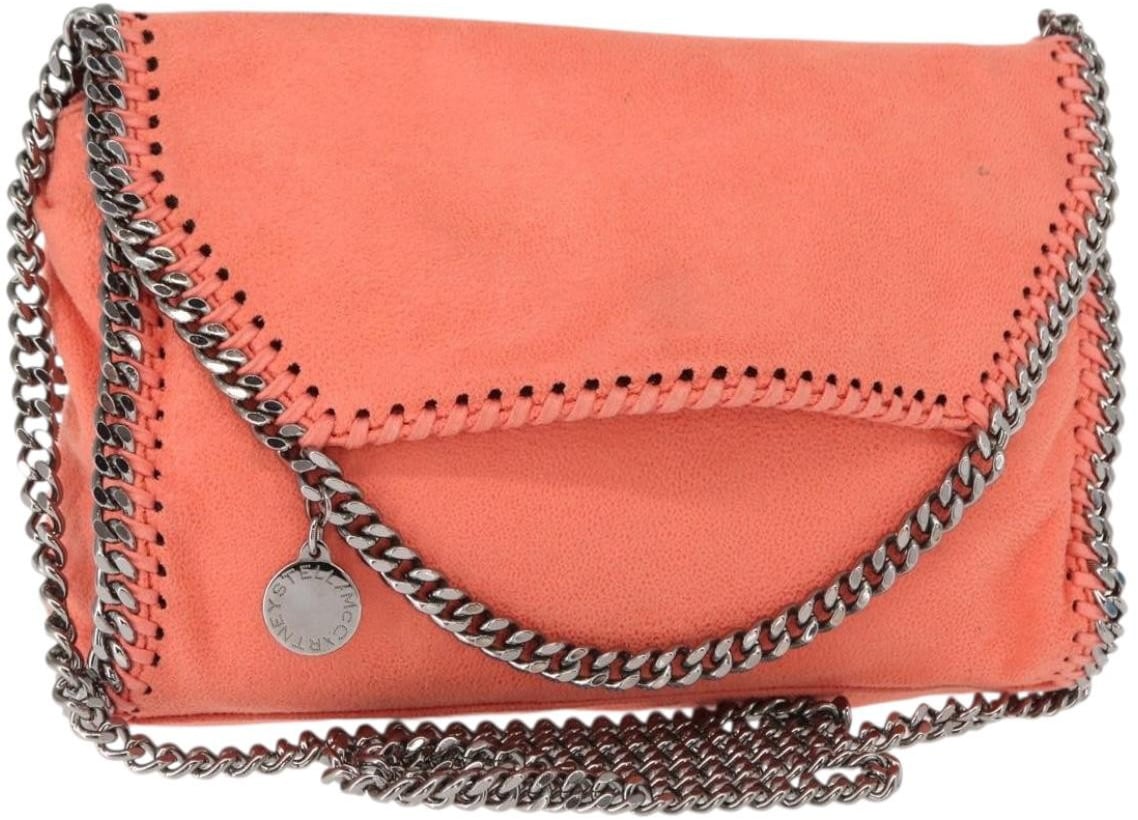 Stella McCartney Stella McCartney Falabella Fold Over Flap Crossbody Bag Shaggy Deer Mini Oranje