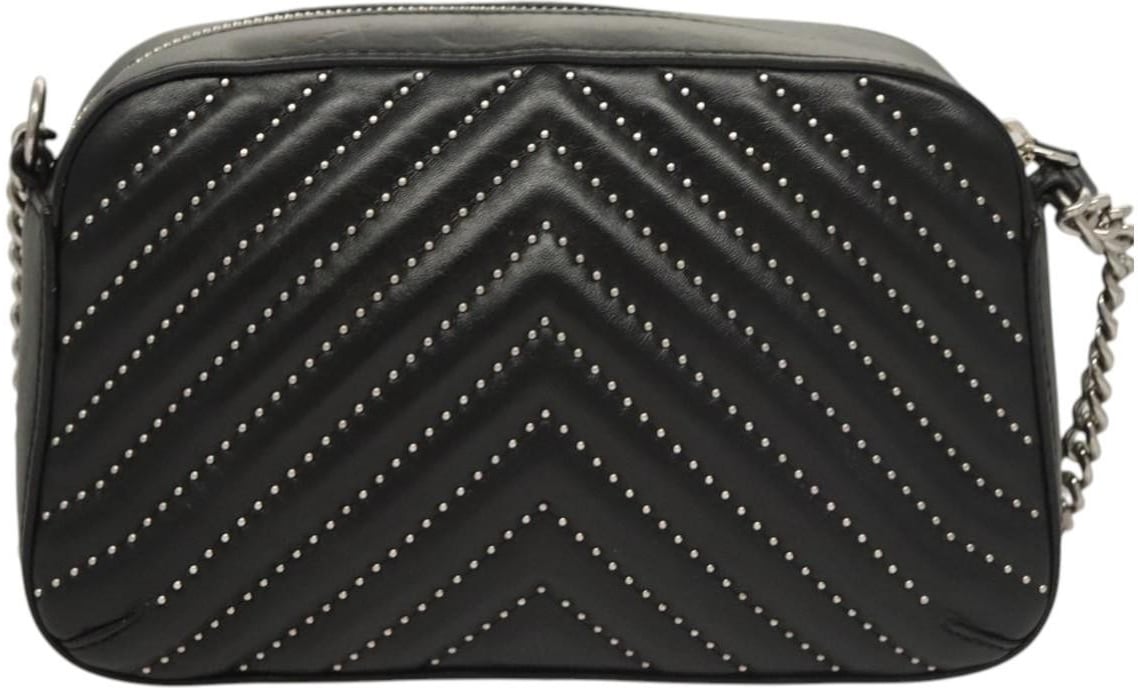 Stella McCartney Stella Star Camera Quilted Faux Leather Small Zwart