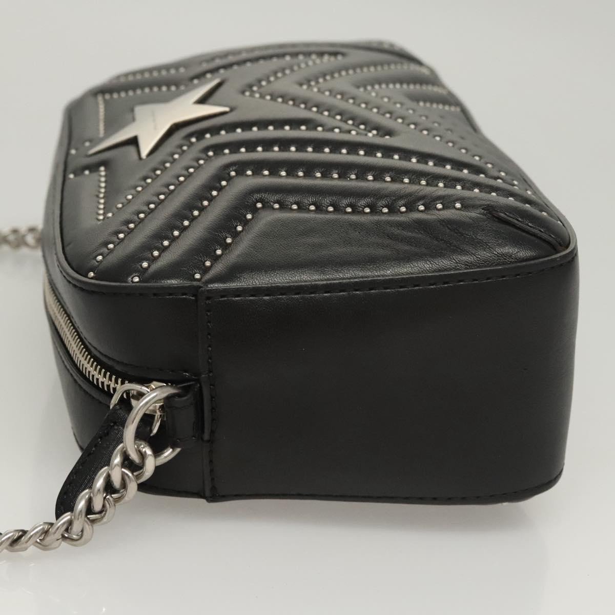 Stella McCartney Stella Star Camera Quilted Faux Leather Small Zwart