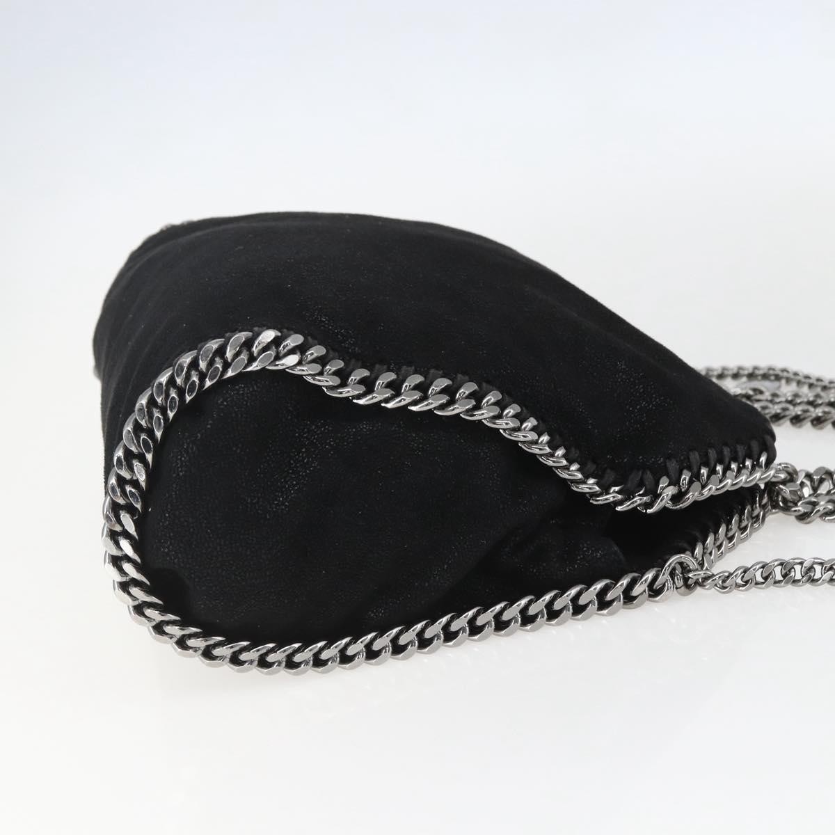 Stella McCartney Stella McCartney Falabella Fold Over Bag Faux Leather Mini Zwart