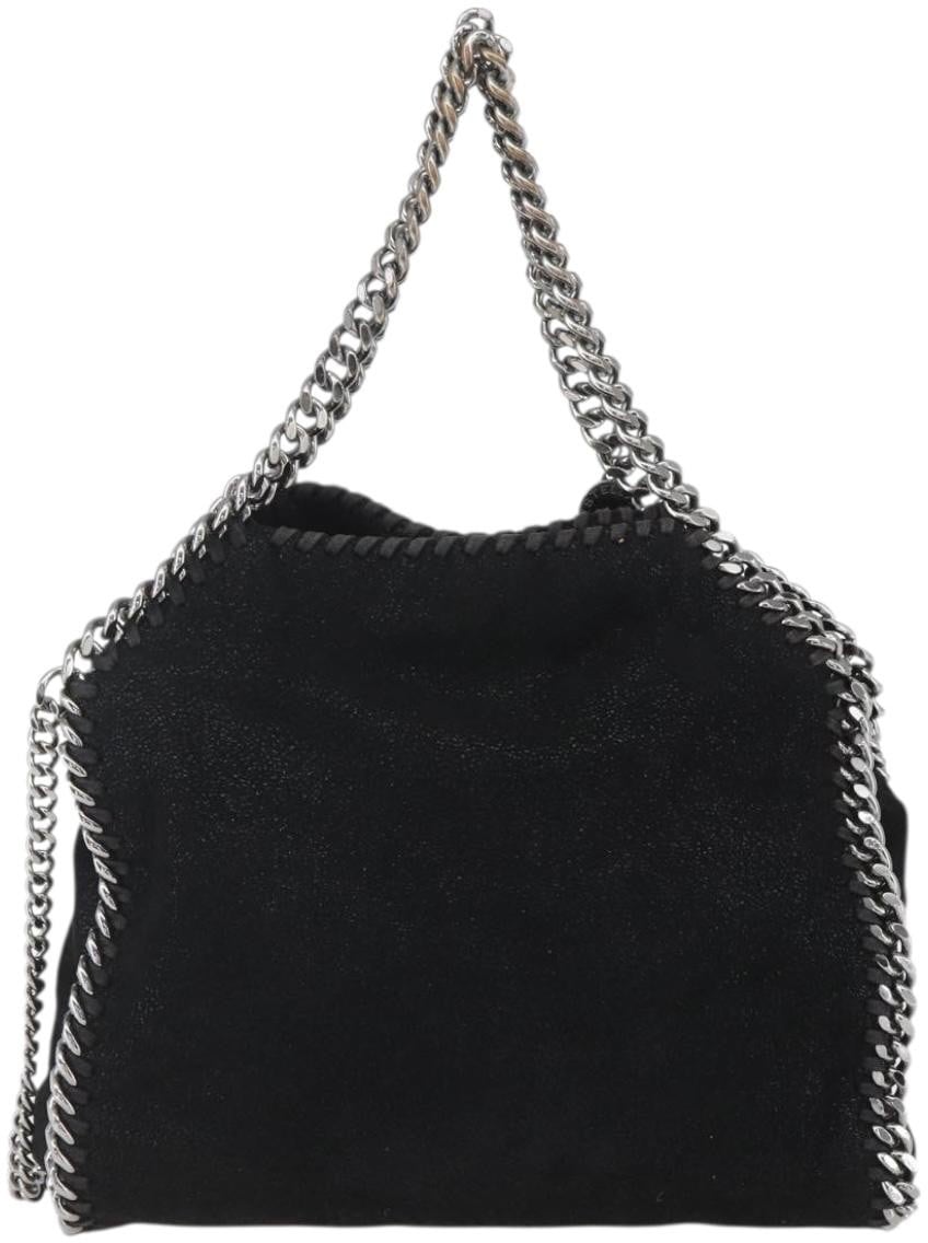 Stella McCartney Stella McCartney Falabella Fold Over Bag Faux Leather Mini Zwart