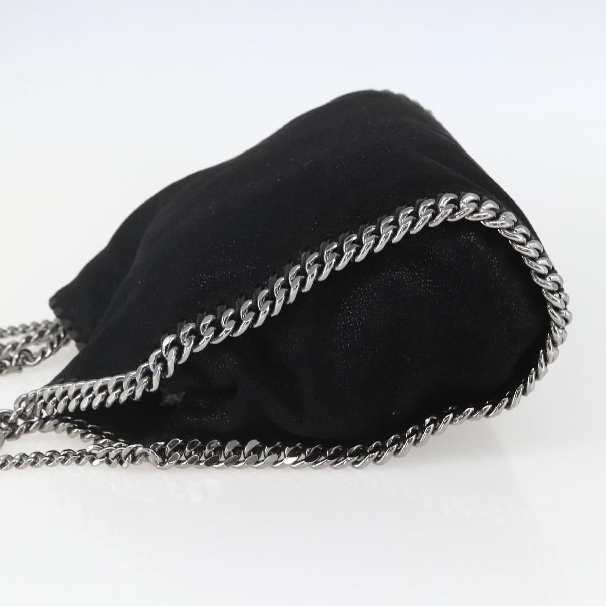 Stella McCartney Stella McCartney Falabella Fold Over Bag Faux Leather Mini Zwart