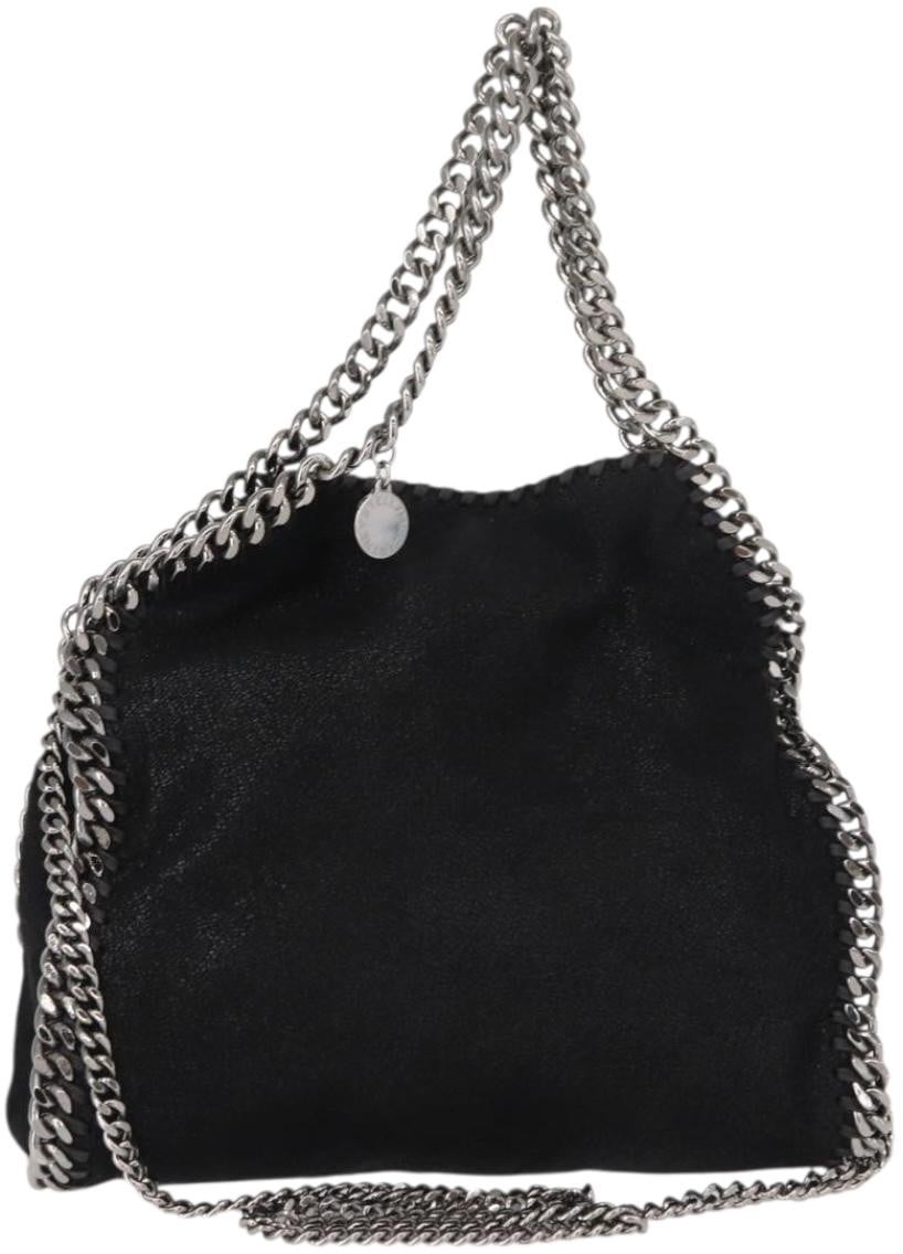Stella McCartney Stella McCartney Falabella Fold Over Crossbody Bag Shaggy Deer Tiny Zwart