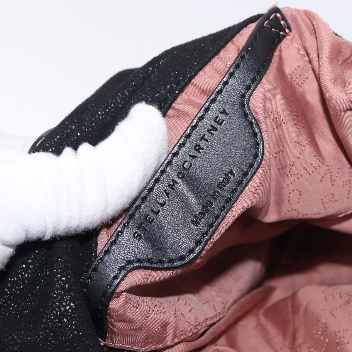 Stella McCartney Stella McCartney Falabella Fold Over Crossbody Bag Shaggy Deer Tiny Zwart