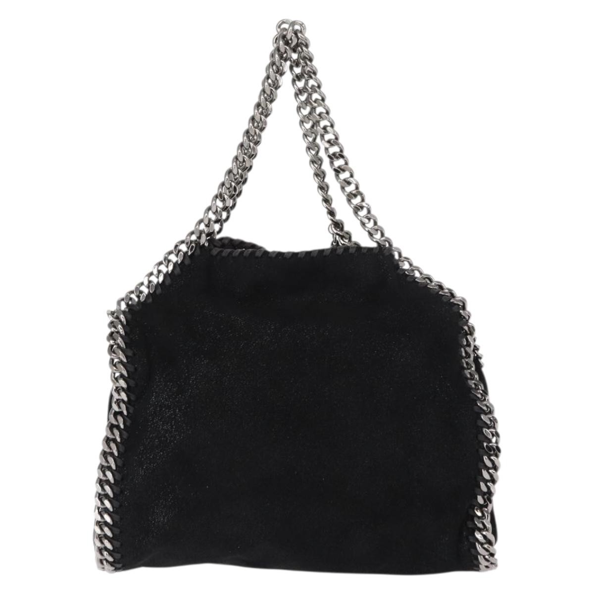 Stella McCartney Stella McCartney Falabella Fold Over Crossbody Bag Shaggy Deer Tiny Zwart