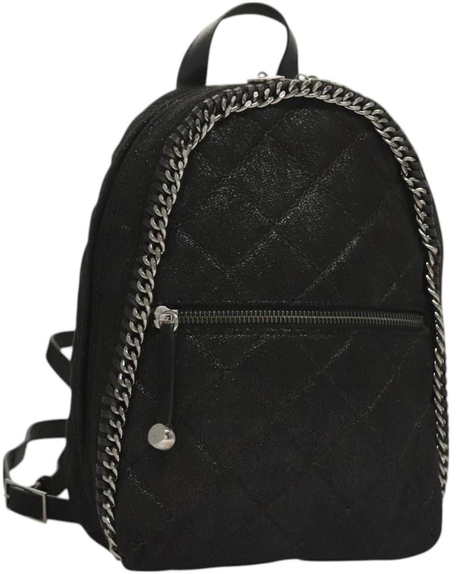 Stella McCartney Stella McCartney Falabella Flap Pocket Backpack Shaggy Deer Zwart