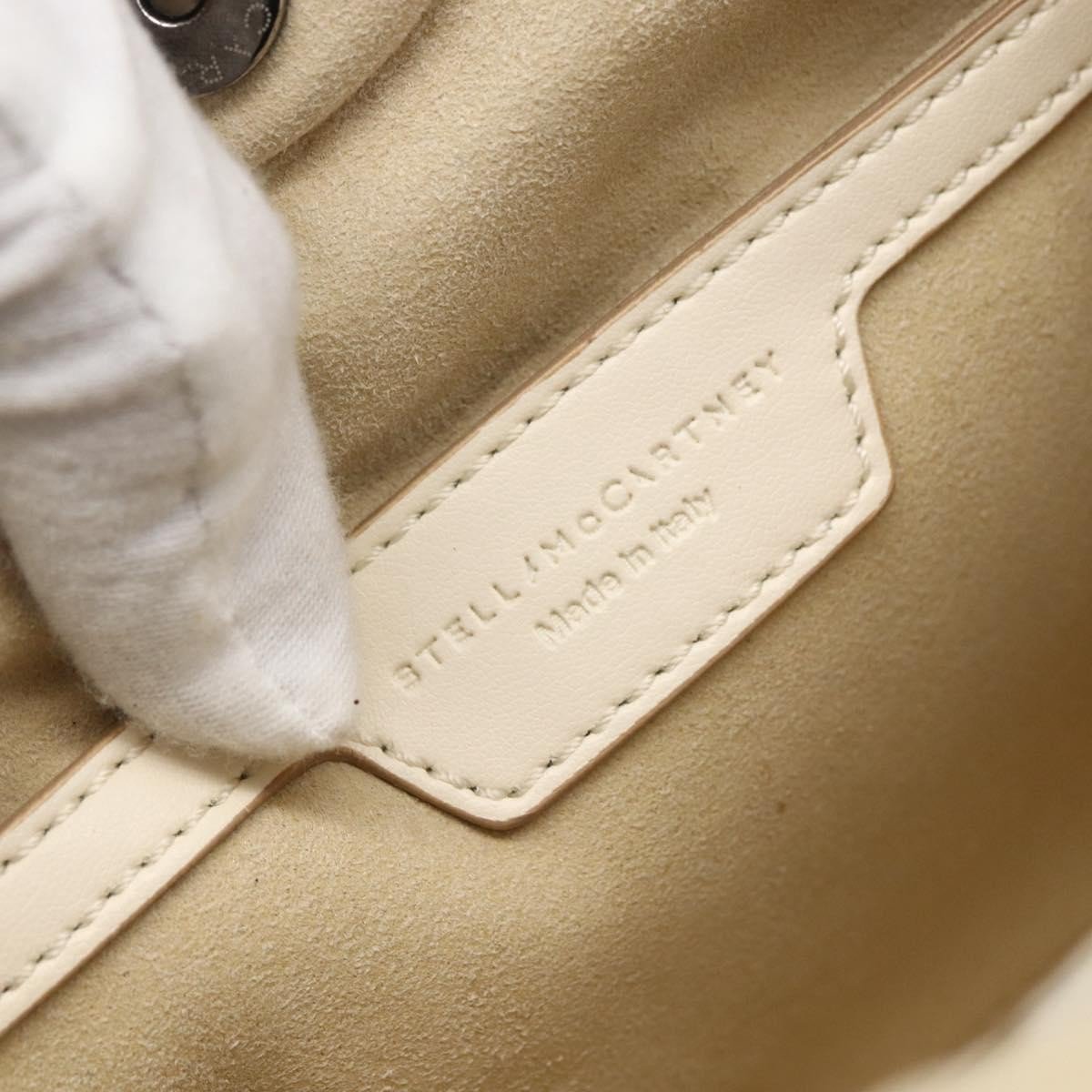 Stella McCartney Stella McCartney Falabella Fold Over Crossbody Bag Crochet Mini Beige