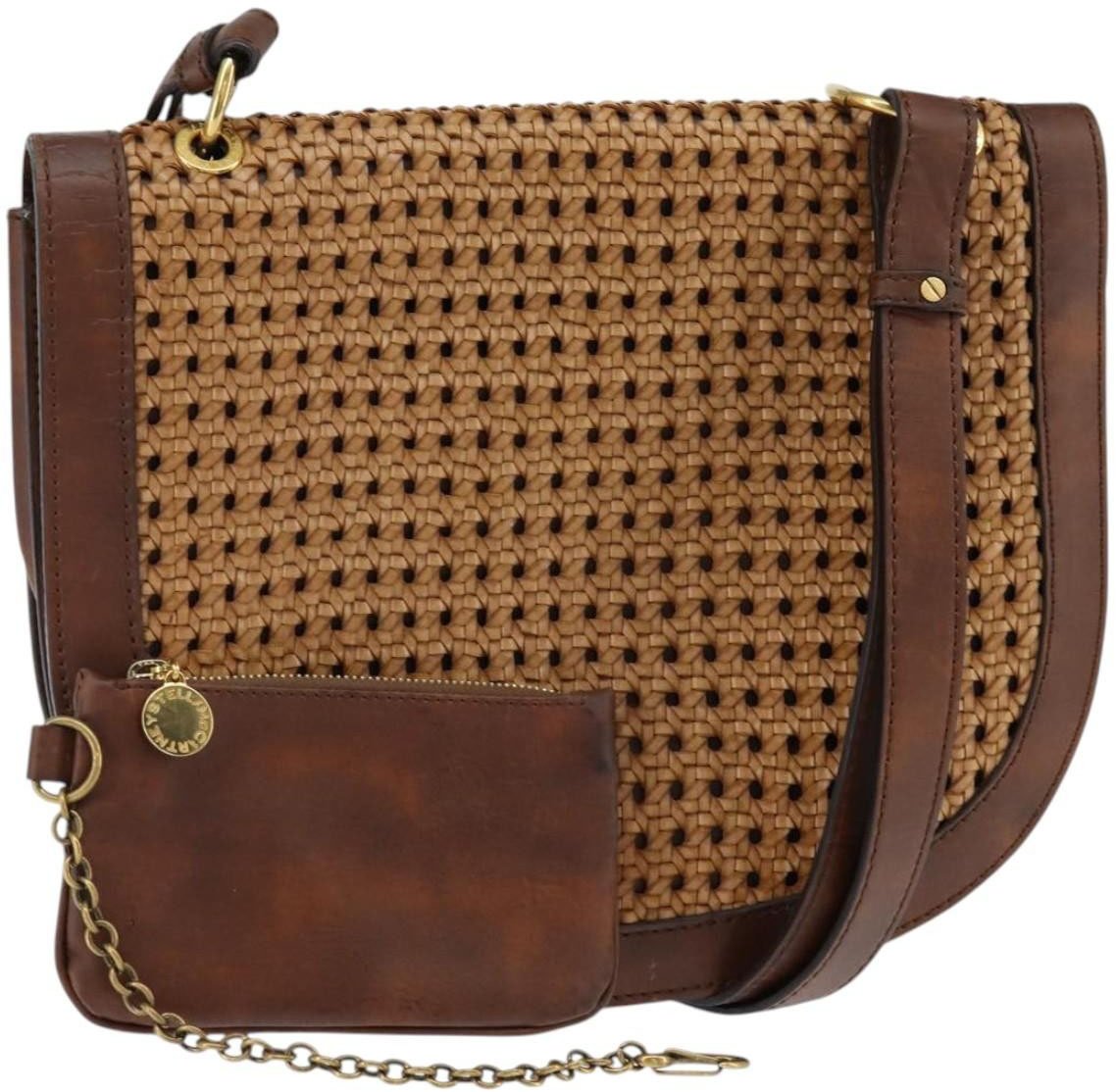 Stella McCartney Stella McCartney Flap Shoulder Bag Polyester Bruin