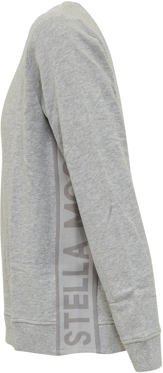 Stella McCartney Felpa Girocollo Stella McCartney con Logo Laterale Grijs