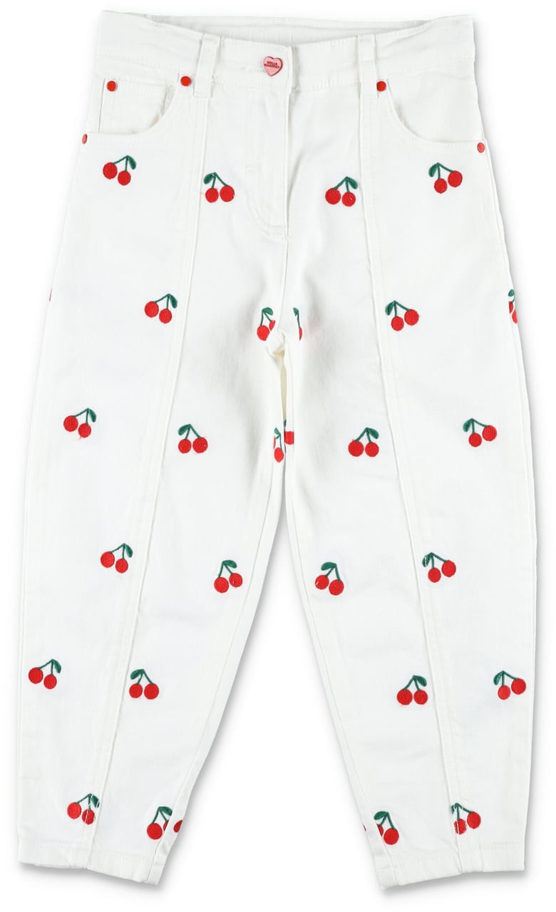 Stella McCartney Denim Cherry Bianco Wit