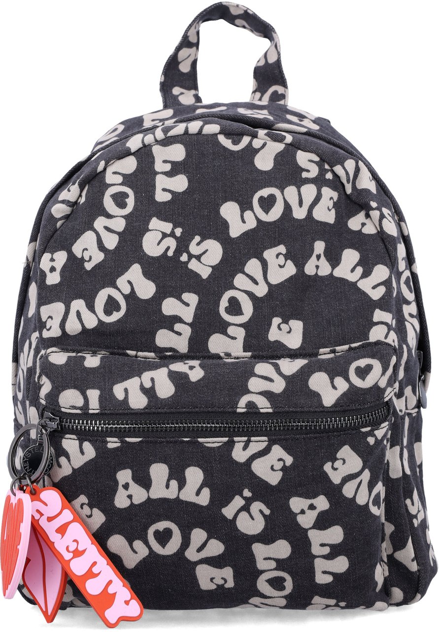 Stella McCartney Backpack Allover Nero Zwart