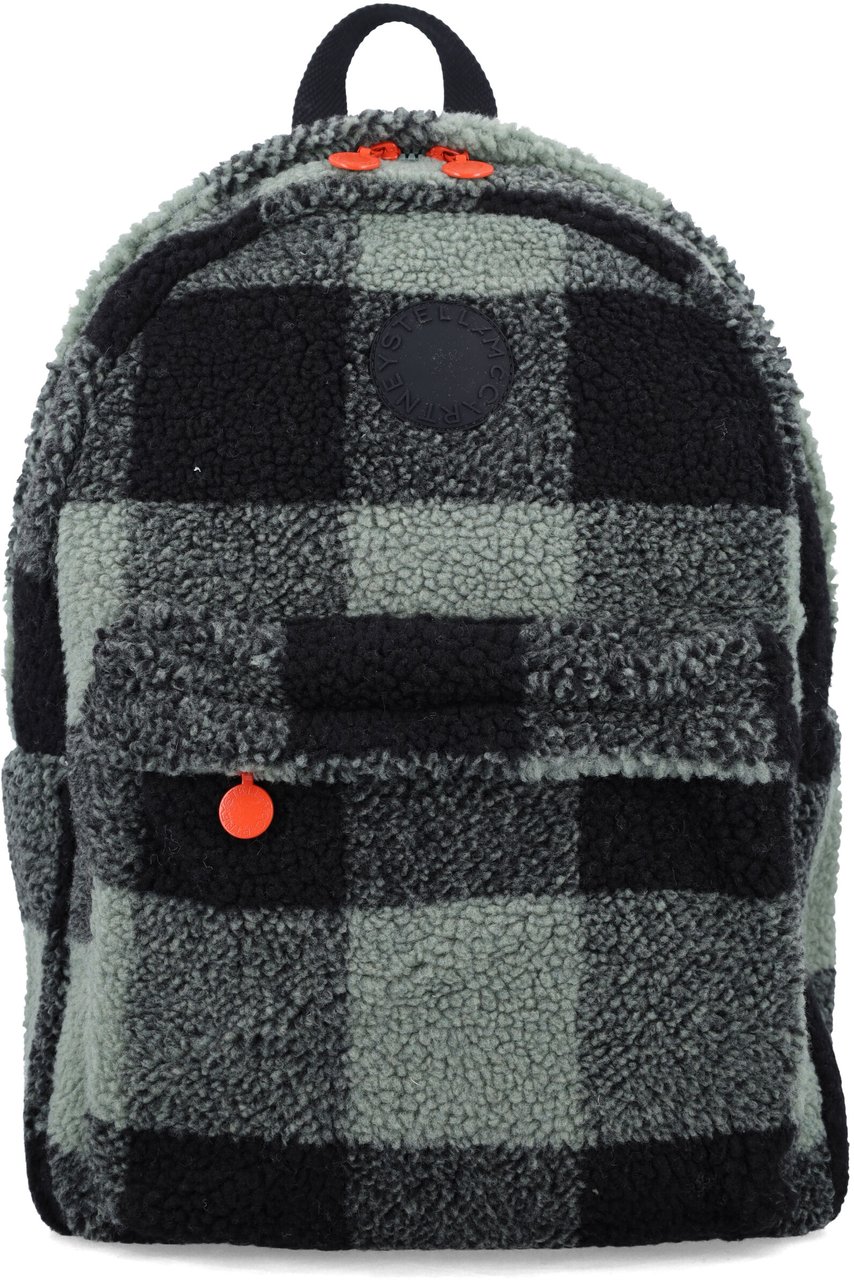 Stella McCartney Backpack Teddy Check Nero Zwart