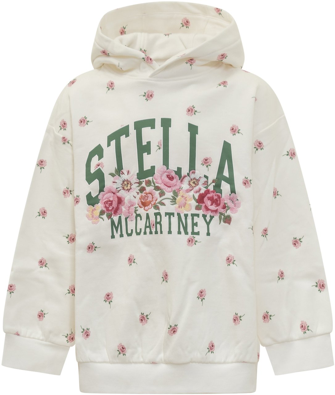 Stella McCartney Felpa con Cappuccio Stella McCartney con Stampa Floreale Wit