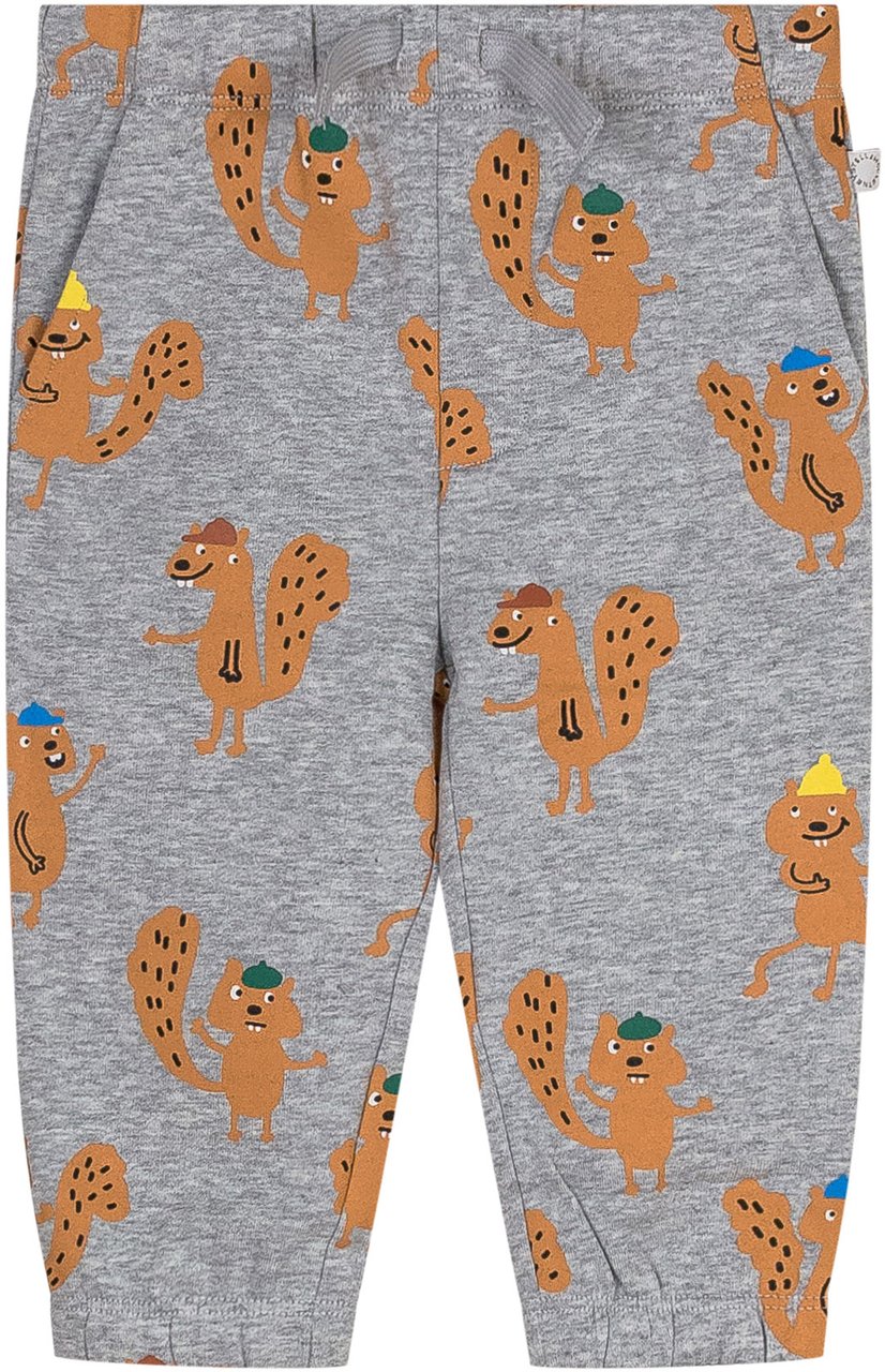 Stella McCartney Stella McCartney Kids Pantaloni Grigi con Stampa Grijs