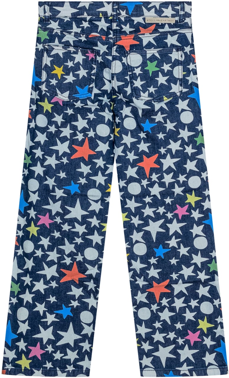 Stella McCartney Stella McCartney Kids Jeans Blu con Stampa Blauw