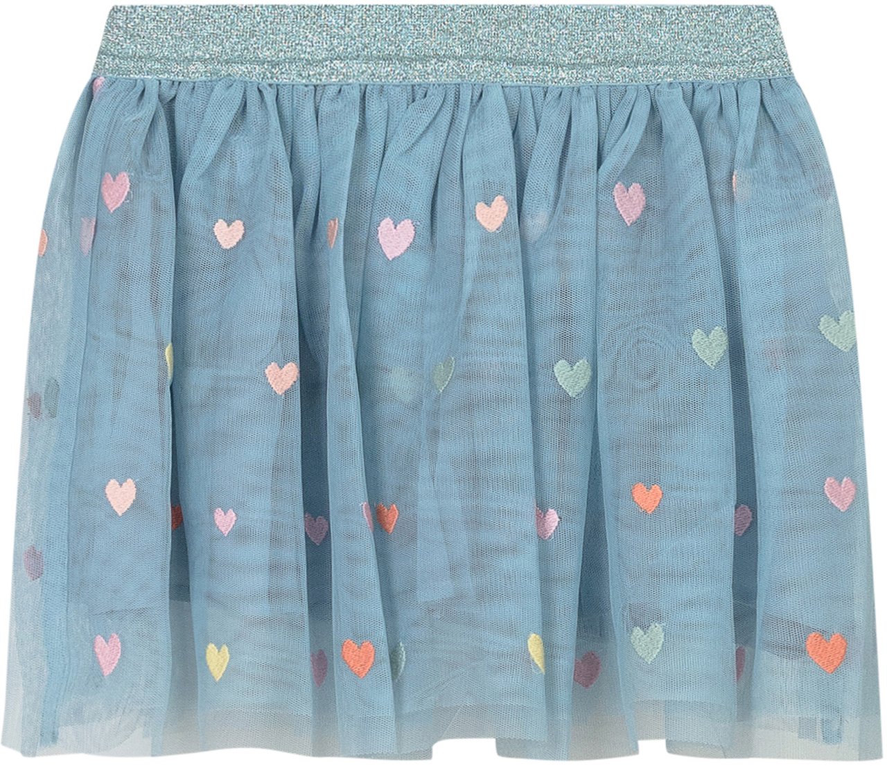 Stella McCartney Stella McCartney Kids Gonna Tulle Azzurra con Cuori Blauw
