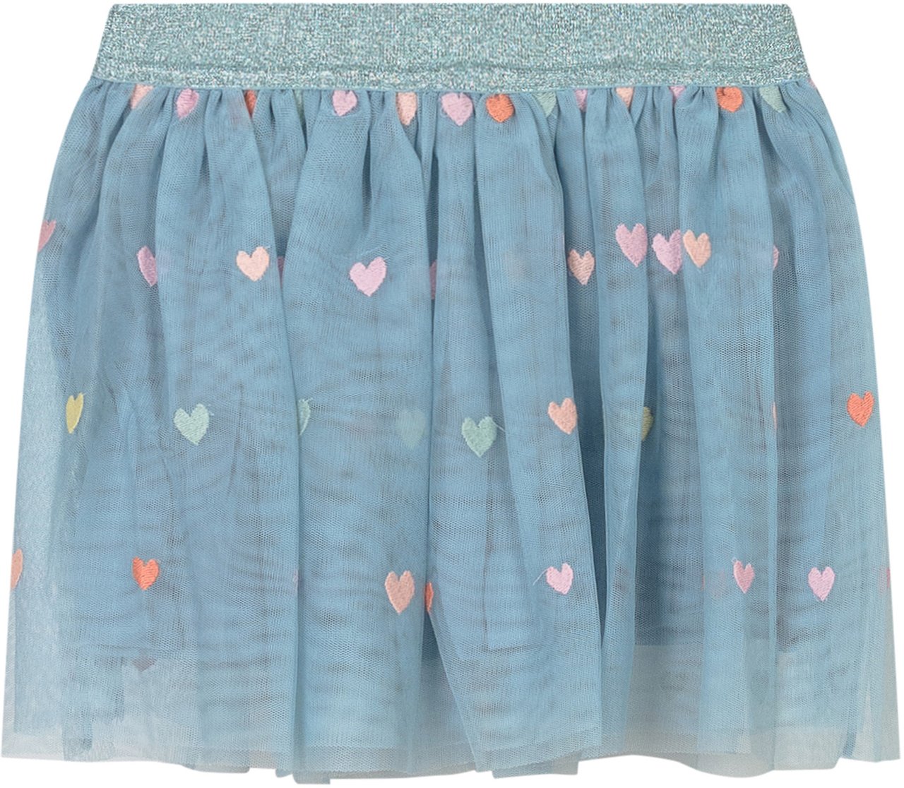 Stella McCartney Stella McCartney Kids Gonna Tulle Azzurra con Cuori Blauw