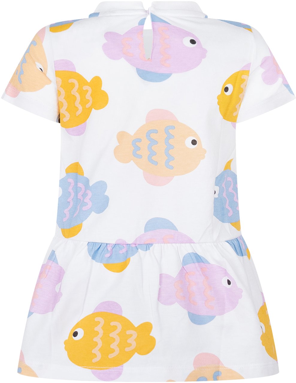 Stella McCartney Abito in Jersey con Stampa Pesci Wit