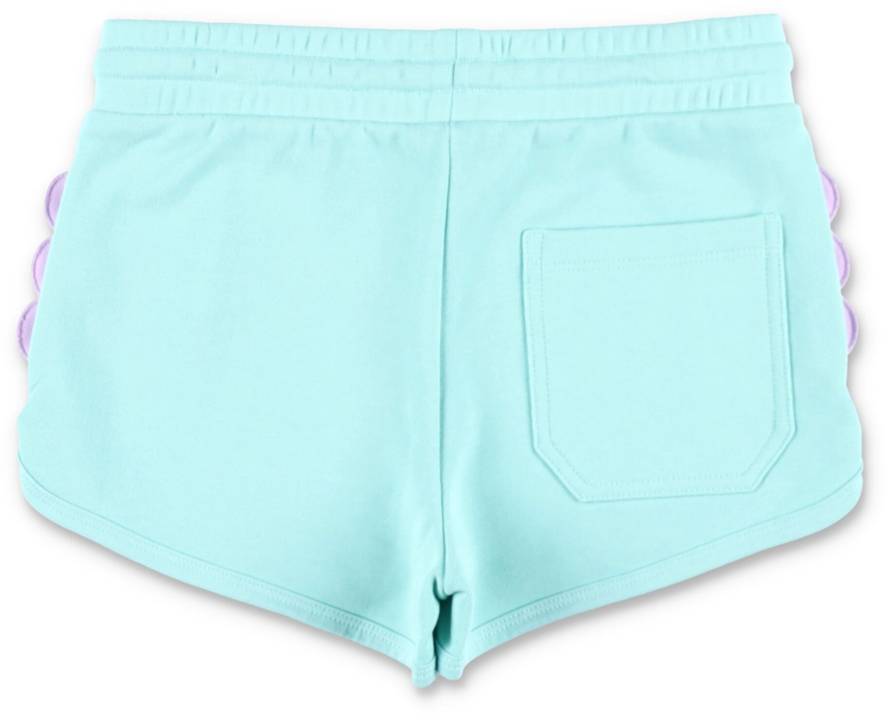 Stella McCartney Set Fish Tee+Shorts Blu Lichtblauw