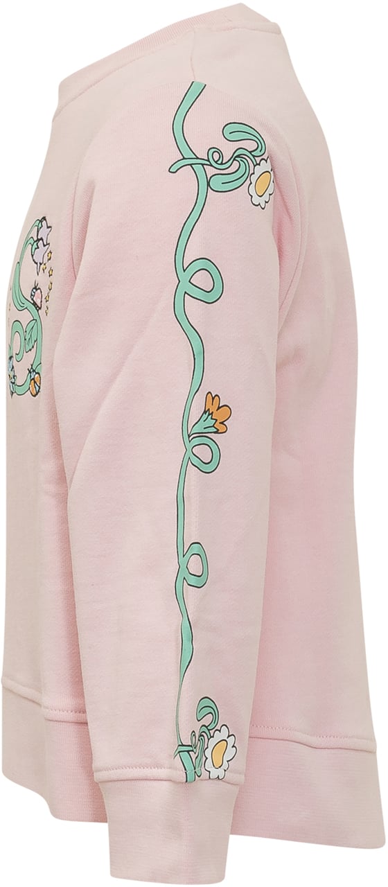 Stella McCartney Felpa con Stampa Floreale Roze