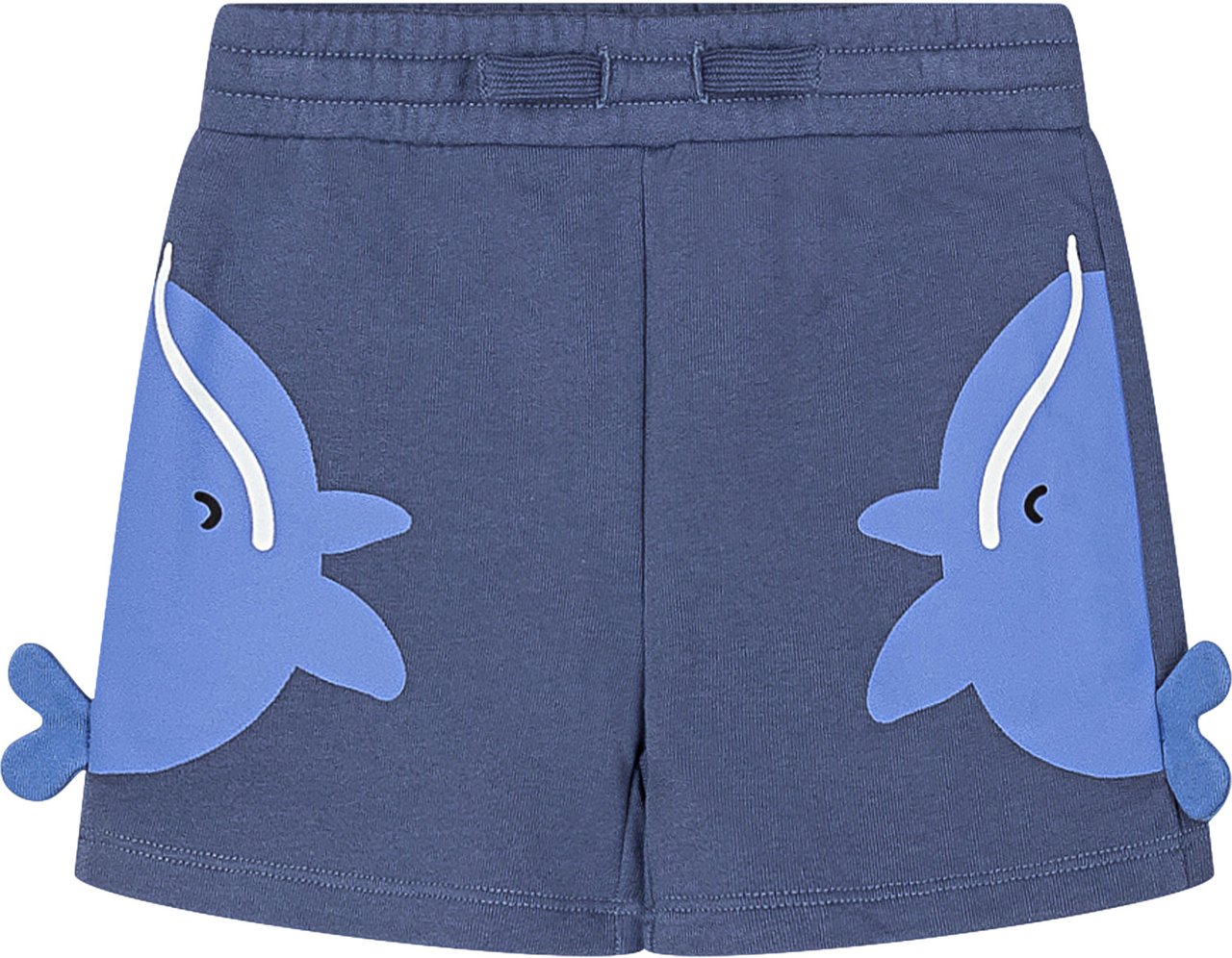 Stella McCartney Bermuda in Jersey con Stampa Balena Blauw