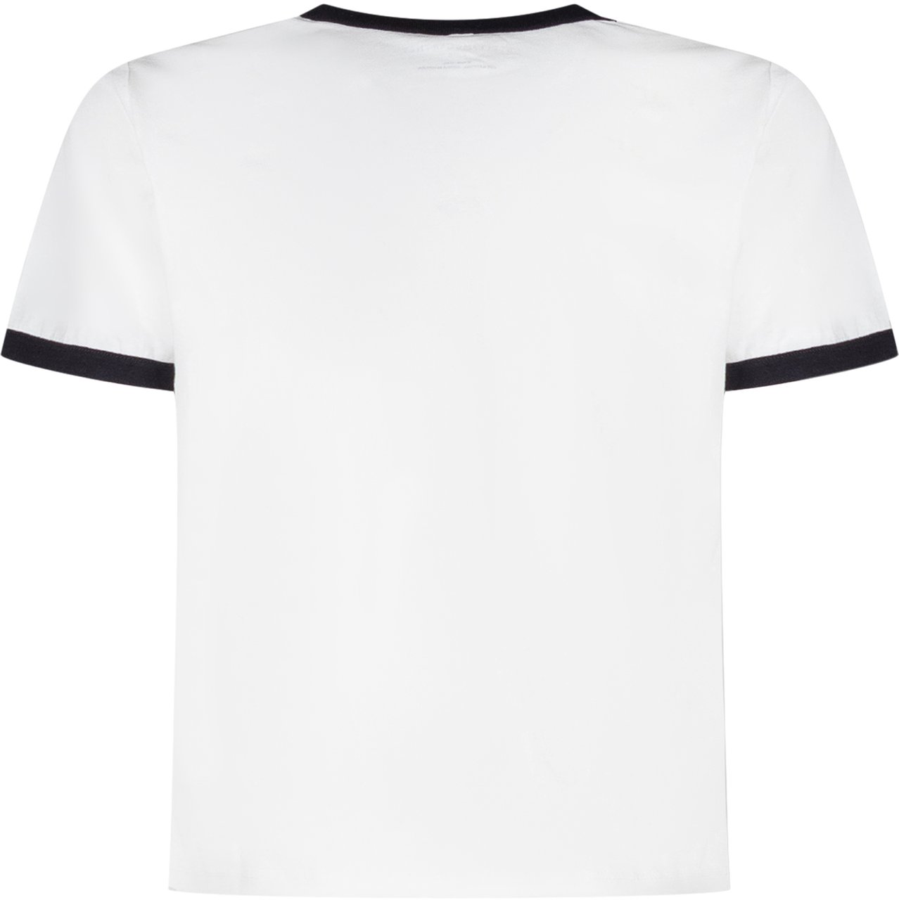 Stella McCartney T-shirt con Profili a Contrasto e Logo Frontale Wit