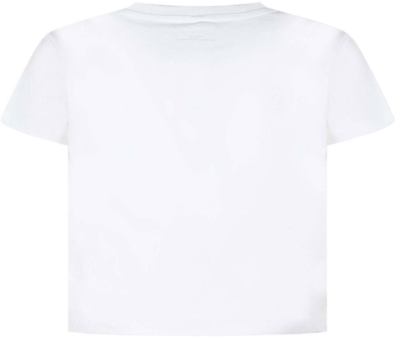 Stella McCartney T-shirt con Mini Logo Circolare sul Petto Wit